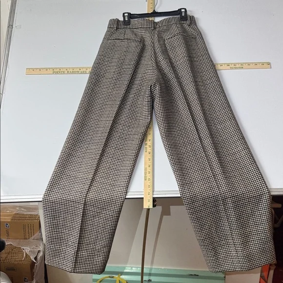 FENDI - Men's Houndstooth Pants in Black and White/Tan Size 40 or W28”/L33”